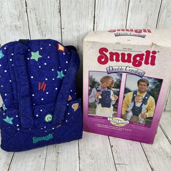 Vintage 1999 Snugli Baby wearable double comfort evenflo nostalgia stars front - Picture 1 of 8